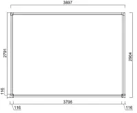Bioklimatická pergola ke stěně INTRO PLUS 4x3 m Rojaplast (foto 184)