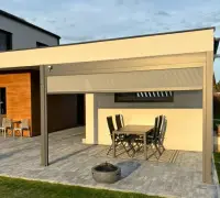 Bioklimatická pergola ke stěně INTRO PLUS 4x3 m Rojaplast (foto 189)