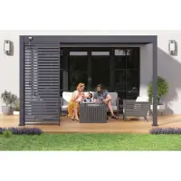 Bioklimatická pergola ke stěně INTRO PLUS 4x3 m Rojaplast (foto 195)