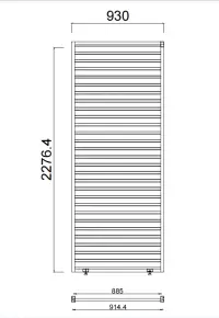 Pergola PANEL LAMELY zastínění fixní horizontální 1 m pro bioklimatickou Rojaplast (foto 31)