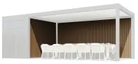 Pergola WPC PRESTIGE stěna 3 m k ám a přístřešku Rojaplast (foto 17)