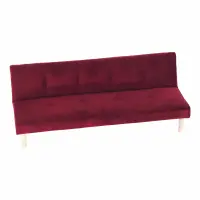 Pohovka rozkládací, bordó Velvet látka / dub, ALIDA Kondela (foto 16)