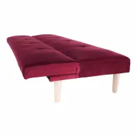 Pohovka rozkládací, bordó Velvet látka / dub, ALIDA Kondela (foto 5)