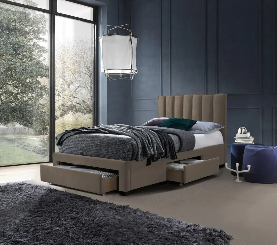 Postel GRACE 120 cm – Béžová velvet Halmar