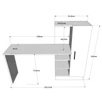 Psací stůl CT2-AW ASIRGROUP (foto 6)