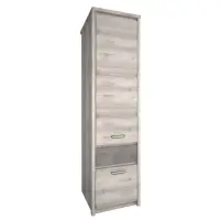 Regál 2D1S, kaštan nairobi/onyx, JESI NEW Kondela