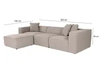 Rohová pohovka LORA (L1-O1-1R-POUFFE ) ASIRGROUP (foto 42)
