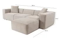 Rohová pohovka LORA (L1-O1-1R-POUFFE ) ASIRGROUP (foto 54)
