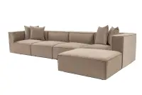 Rohová pohovka SORA (L1-O1-O1-1R-POUFFE ) ASIRGROUP (foto 135)