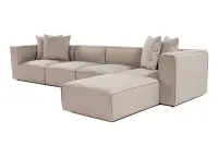 Rohová pohovka SORA (L1-O1-O1-1R-POUFFE ) ASIRGROUP (foto 211)