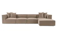 Rohová pohovka SORA (L1-O1-O1-1R-POUFFE ) ASIRGROUP (foto 253)