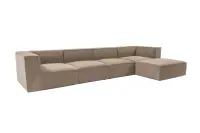Rohová pohovka SORA (L1-O1-O1-1R-POUFFE ) ASIRGROUP (foto 347)