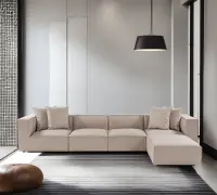 Rohová pohovka SORA (L1-O1-O1-1R-POUFFE ) ASIRGROUP (foto 463)