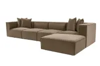 Rohová pohovka SORA (L1-O1-O1-1R-POUFFE ) ASIRGROUP (foto 5)