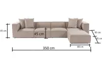 Rohová pohovka SORA (L1-O1-O1-1R-POUFFE ) ASIRGROUP (foto 514)
