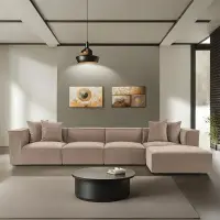 Rohová pohovka SORA (L1-O1-O1-1R-POUFFE ) ASIRGROUP (foto 659)