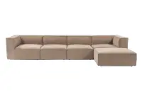 Rohová pohovka SORA (L1-O1-O1-1R-POUFFE ) ASIRGROUP (foto 664)