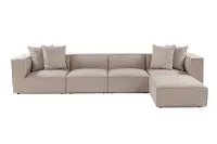 Rohová pohovka SORA (L1-O1-O1-1R-POUFFE ) ASIRGROUP (foto 788)