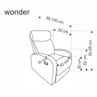 Rozkládací křeslo WONDER Halmar (foto 74)