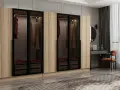 Šatní skříň KALE – Zlatá / Tmavě šedá / Plus / 7823 ASIRGROUP