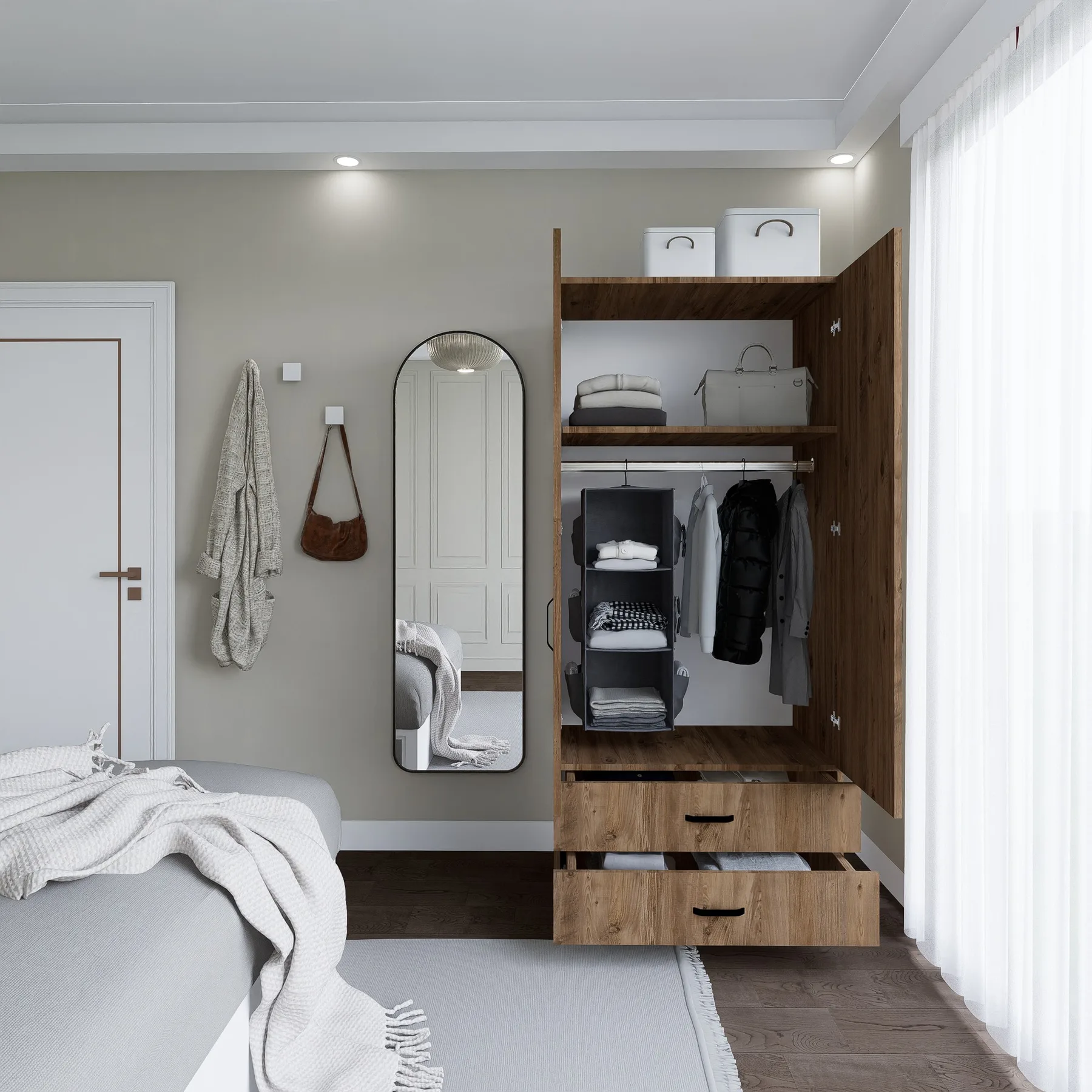 Šatní skříň YAMAN 1dveřová ASIRGROUP (foto 582)
