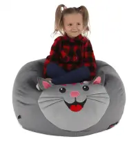 Sedací vak, šedá látka, BABY TYP 1 Kondela