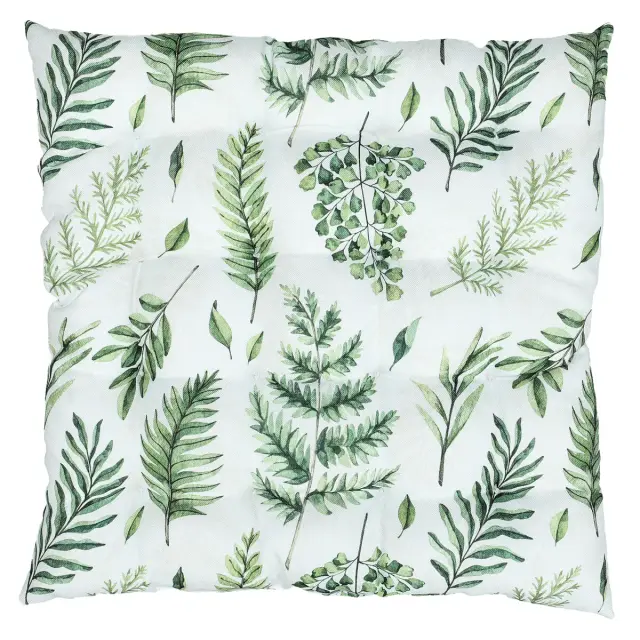 Sedák - mix zelených listů, 100 % polyester, 45 x 45 cm Autronic