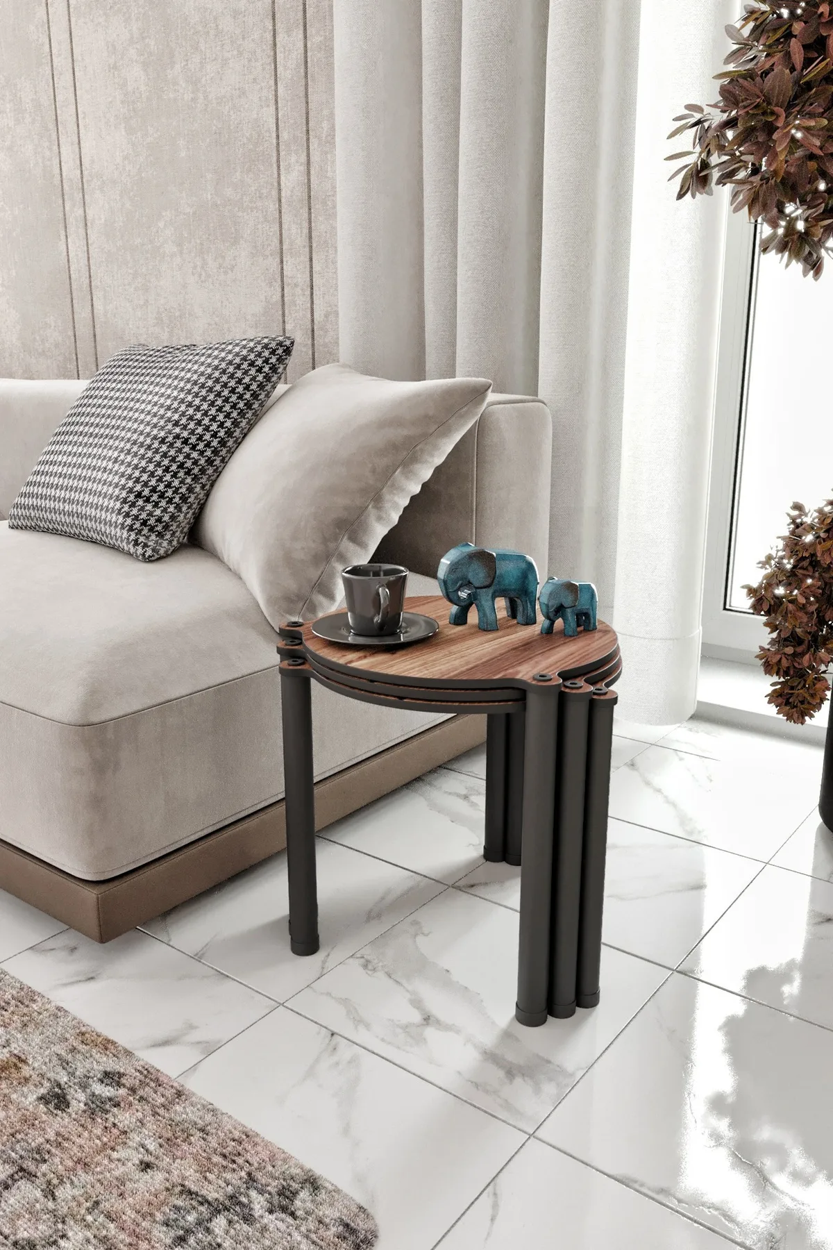 Set odkládacích stolků LAVIA (set 3 ks) ASIRGROUP