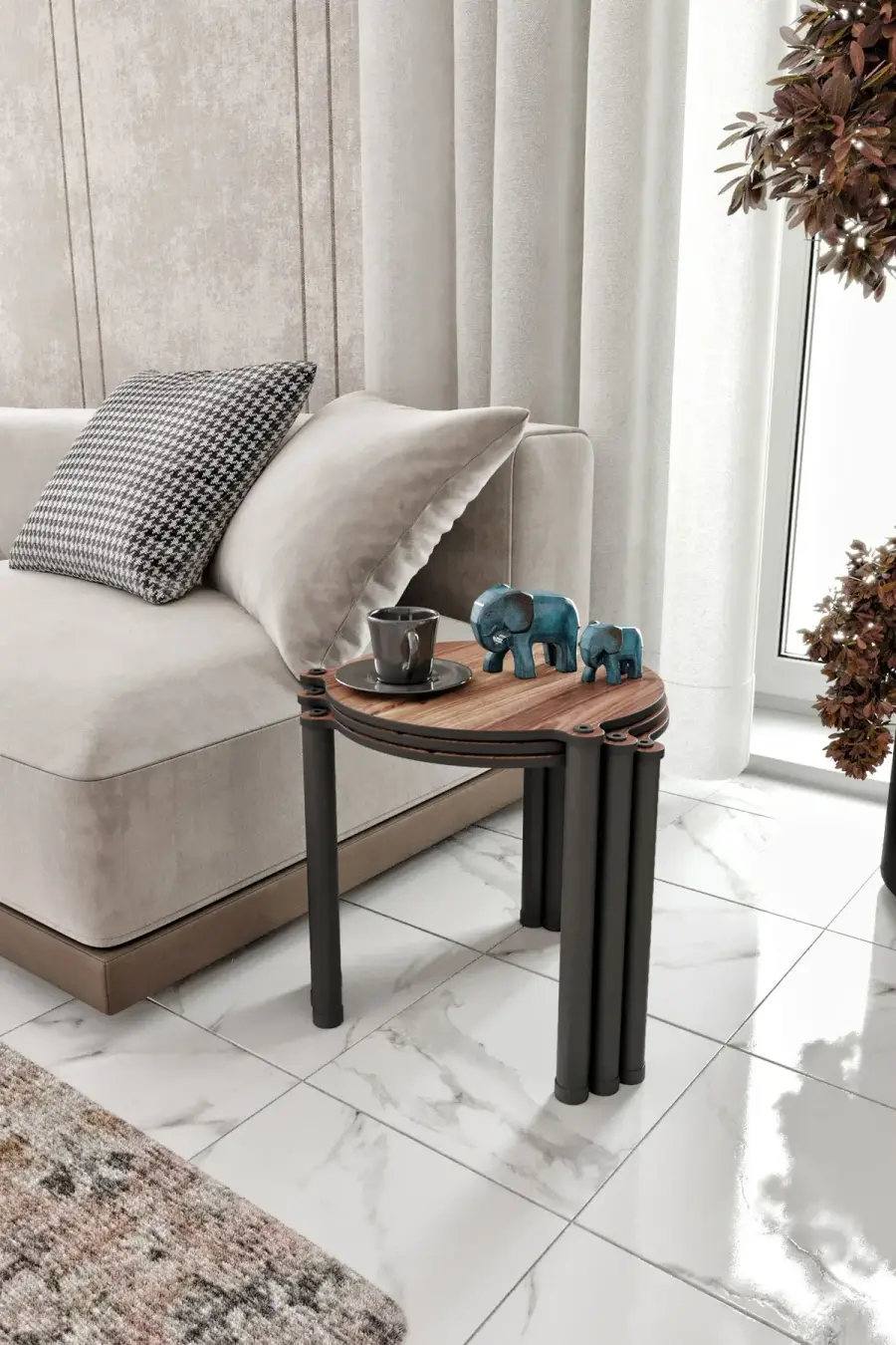 Set odkládacích stolků LAVIA (set 3 ks) ASIRGROUP