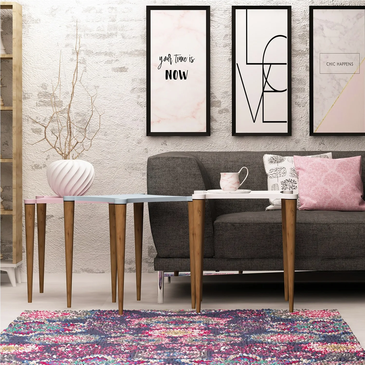 Set odkládacích stolků TREMO (set 3 ks) ASIRGROUP