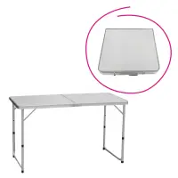 Skladací kempingový stôl, 120 cm, hliník/MDF, KEPI TYP 1 Kondela