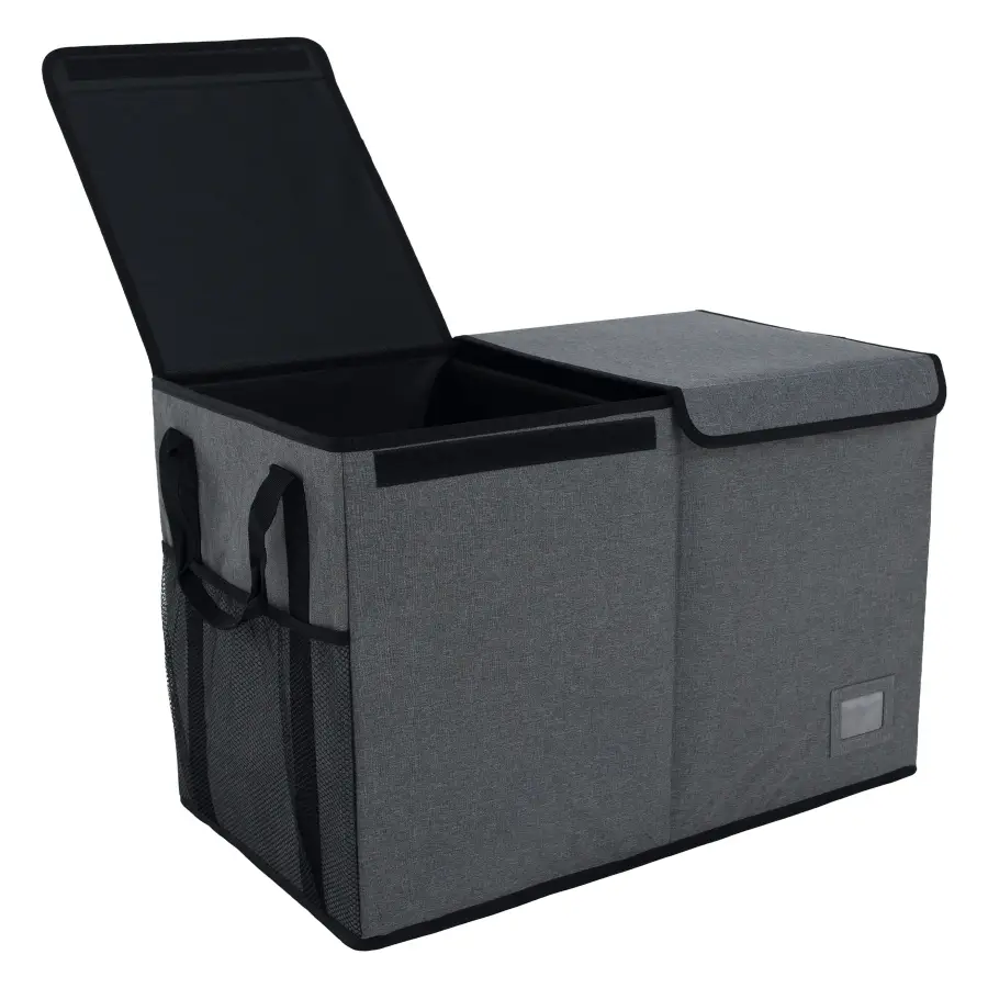 Skládací úložný box, černá, DETER Kondela