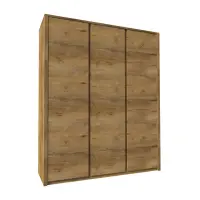Skříň třídveřová, dub lefkas tmavý, MONTANA S3D Kondela
