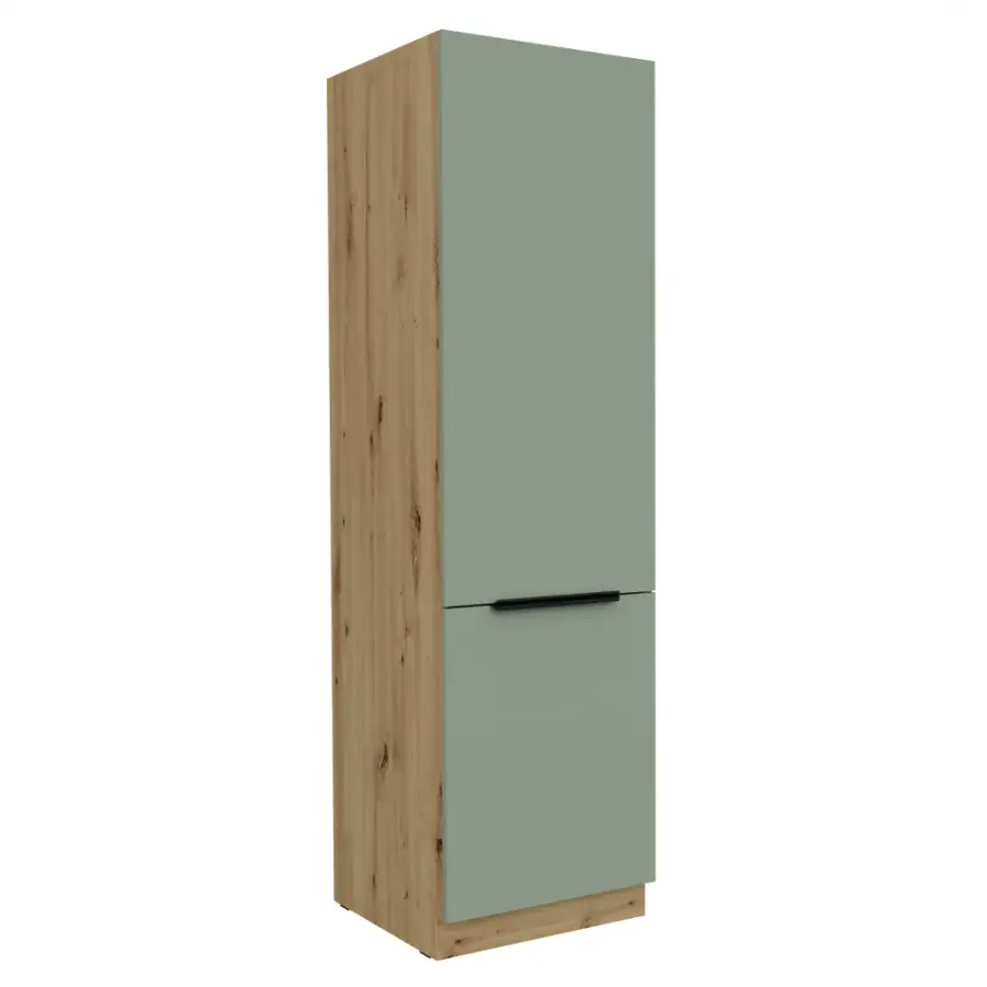 Skříňka na vestavnou chladničku, aquamarine/dub artisan, ARSANY 60 LO-210 2F Kondela