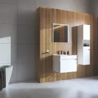 Skříňka pod umyvadlo, bílá/dub artisan, CHOICE 60 Kondela (foto 5)