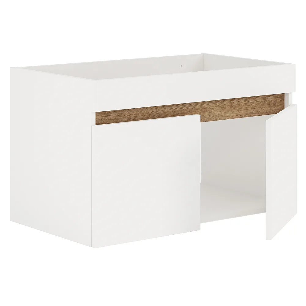 Skříňka pod umyvadlo, bílá/dub artisan, CHOICE 80 Kondela