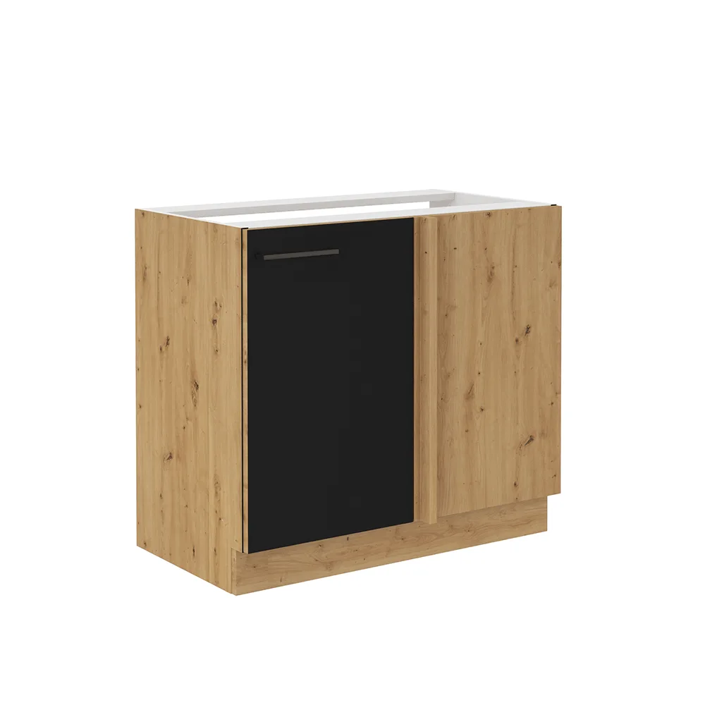Spodní kuchyňská skříňka, černý mat / dub artisan, Monro 105 ND 1FFBB Kondela