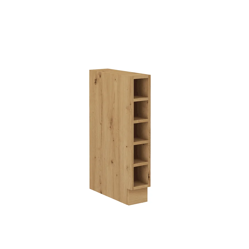 Spodní otevřená skříňka, černý mat / dub artisan, Monro 15 D OTW BB Kondela