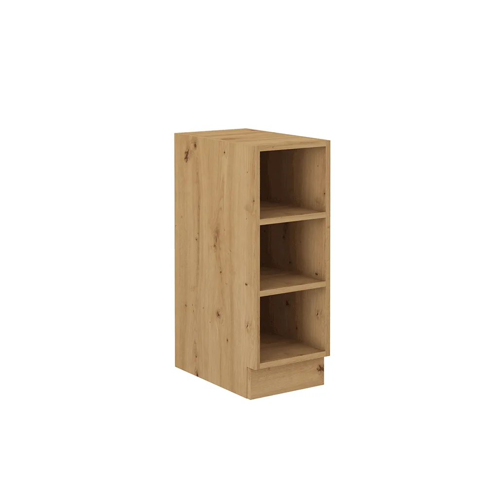 Spodní otevřená skříňka, černý mat / dub artisan, Monro 30 D OTW BB Kondela