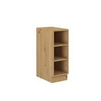 Spodní otevřená skříňka, černý mat / dub artisan, Monro 30 D OTW BB Kondela