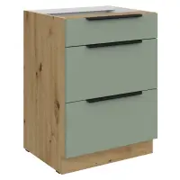 Spodní skříňka, aquamarine/dub artisan, ARSANY 60 D 3S BB Kondela (foto 2)