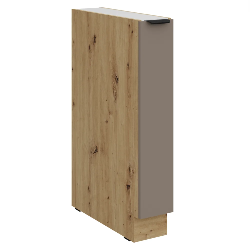 Spodní skříňka s výsuvným košem, sandgrau/dub artisan, FRISBO 15 D CARGO BB Kondela