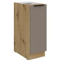 Spodní skříňka s výsuvným košem, sandgrau/dub artisan, FRISBO 30 D CARGO BB Kondela