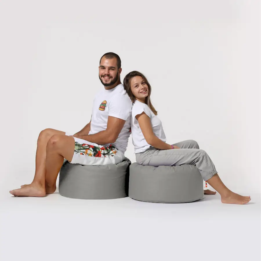 Taburet ROUND – Pouf / Černá ASIRGROUP