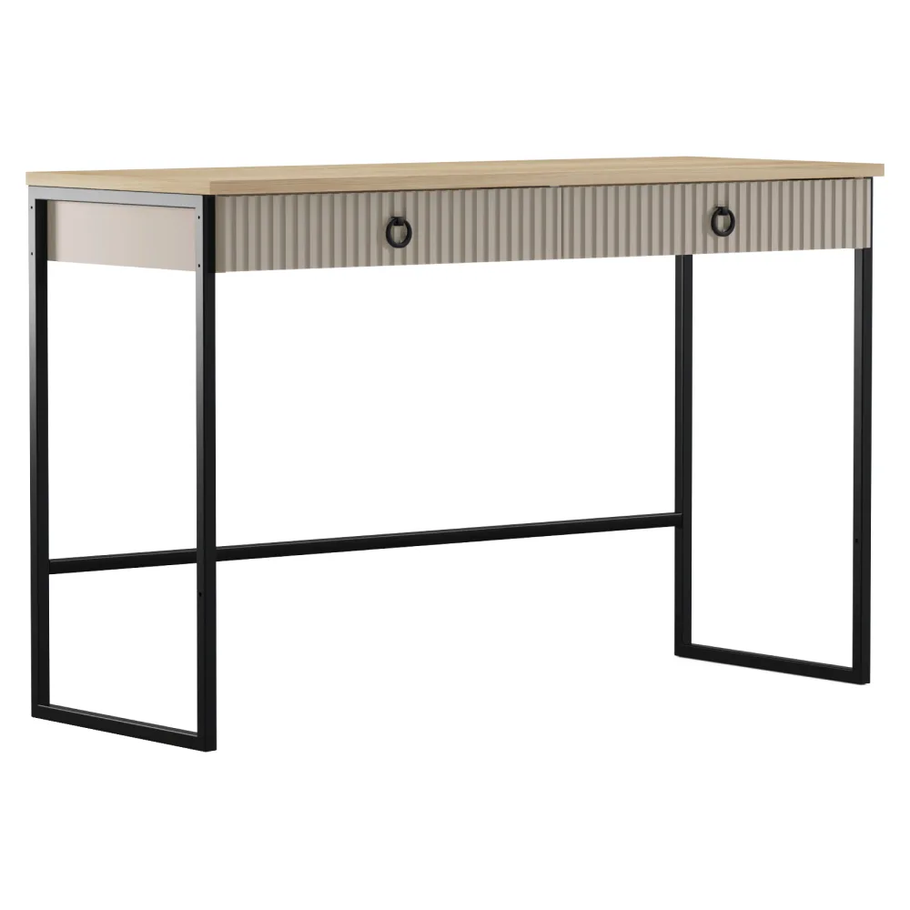 Toaletní stolek, šedohnědá Taupe/dub silverjack, DOMCA 2S Kondela