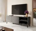 TV stolek ABETO 150 cm – Grafit matný/ grafit lesklý Halmar