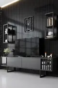 TV stolek CHROME – Line / Antracitová / Černá ASG-618BLY1142 ASIRGROUP