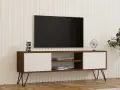 TV stolek EVA – Ořech / Bílá ASIRGROUP