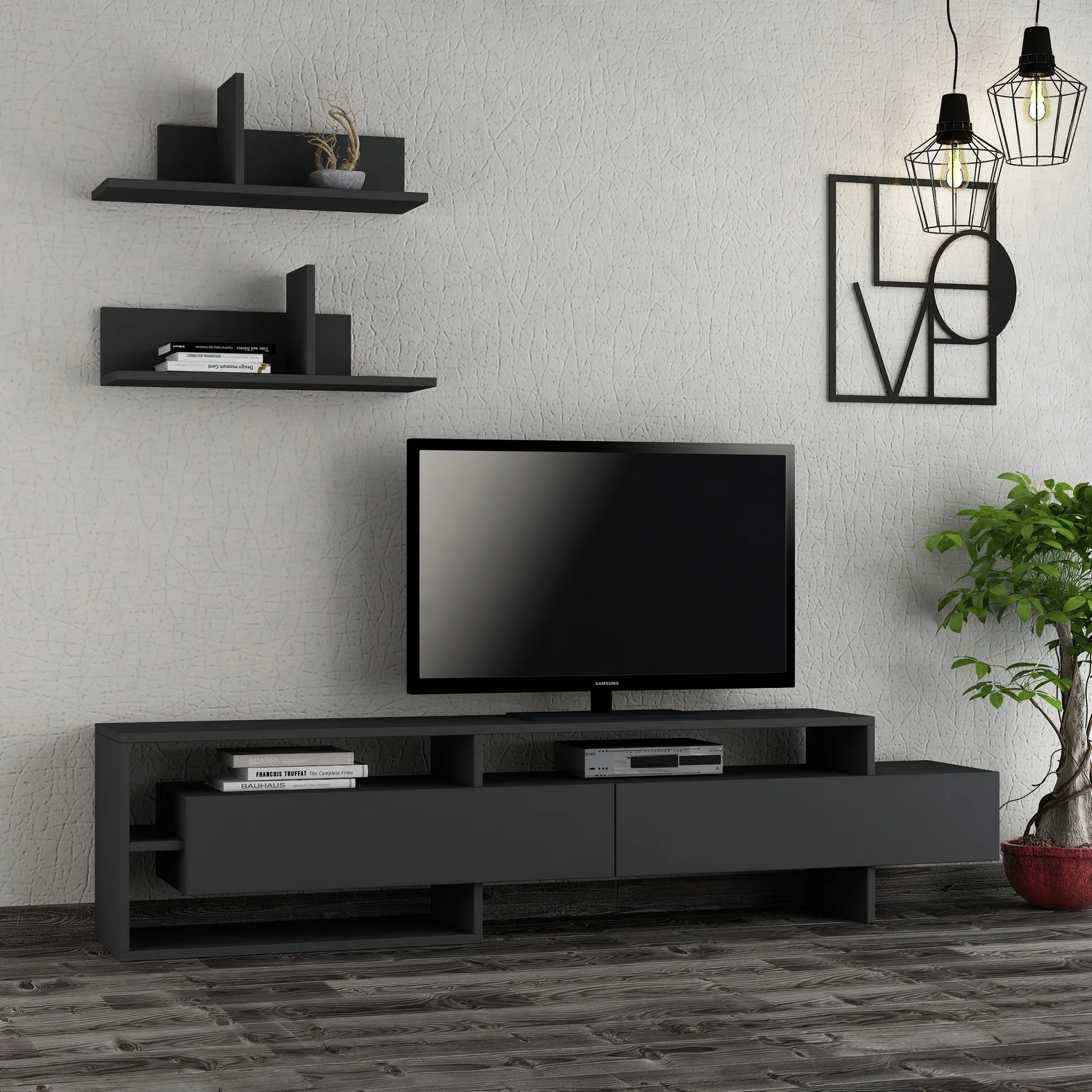 TV stolek GARA – Antracitová ASIRGROUP