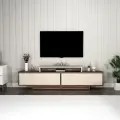 TV stolek GRASYAS – Ořech / Béžová ASIRGROUP